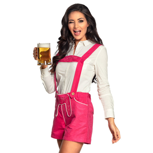 Costume Dirndl Bavaroise Rose Fluo Femme - Déguisement Oktoberfest
