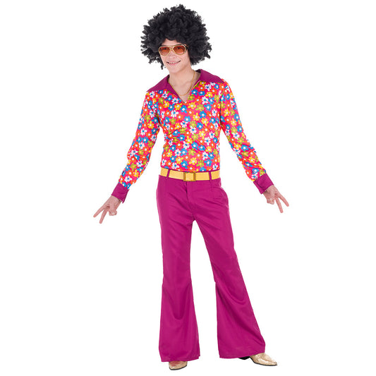 Déguisement Hippie Années 70 Fleurs Colorées Homme Adulte