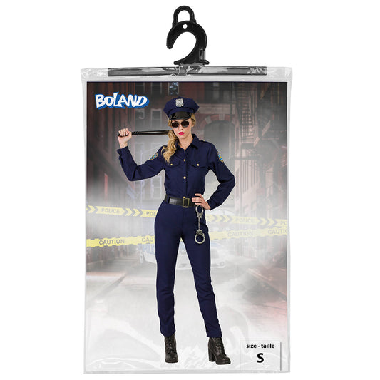 Déguisement Policière Sexy - Combinaison Bleu Marine Adulte