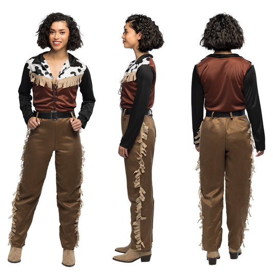 Déguisement Cowgirl Fille Ouest Sauvage avec Frange