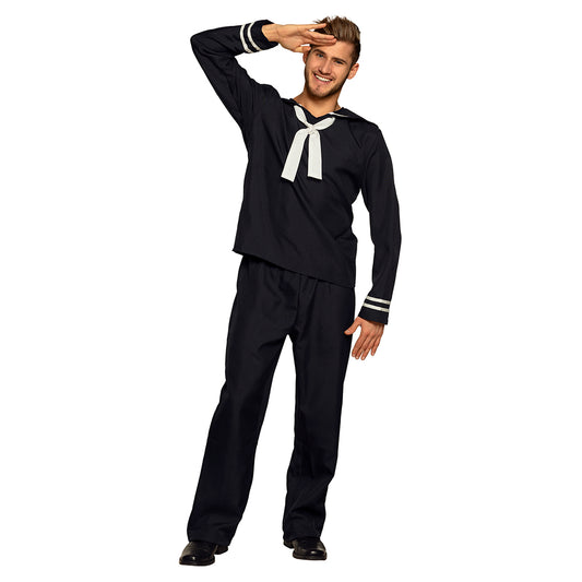 Costume Marin Classique Noir et Blanc Adulte