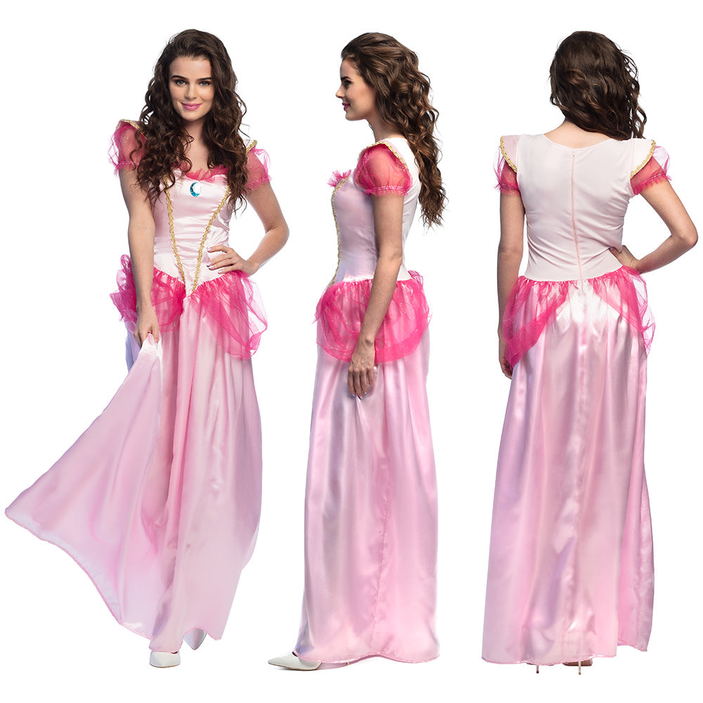 Déguisement Princesse Rose Adulte - Robe de Bal Longue