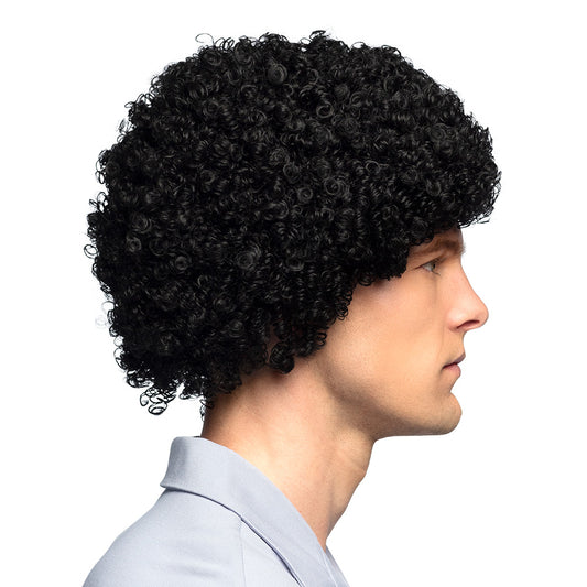 Perruque Afro Noire Bouclée Années 70 - Déguisement Rétro