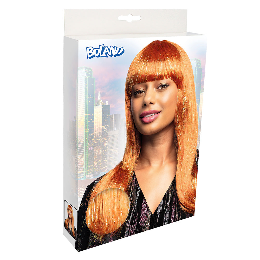 Perruque Longue Rousse Avec Frange - Déguisement Chic