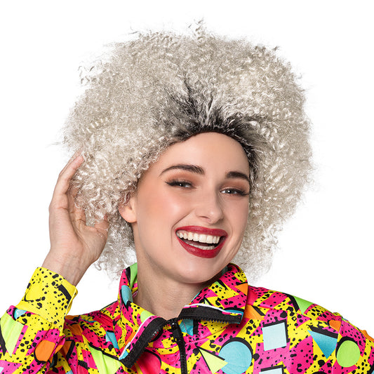 Perruque Afro Grise Volumineuse - Accessoire Disco Années 70