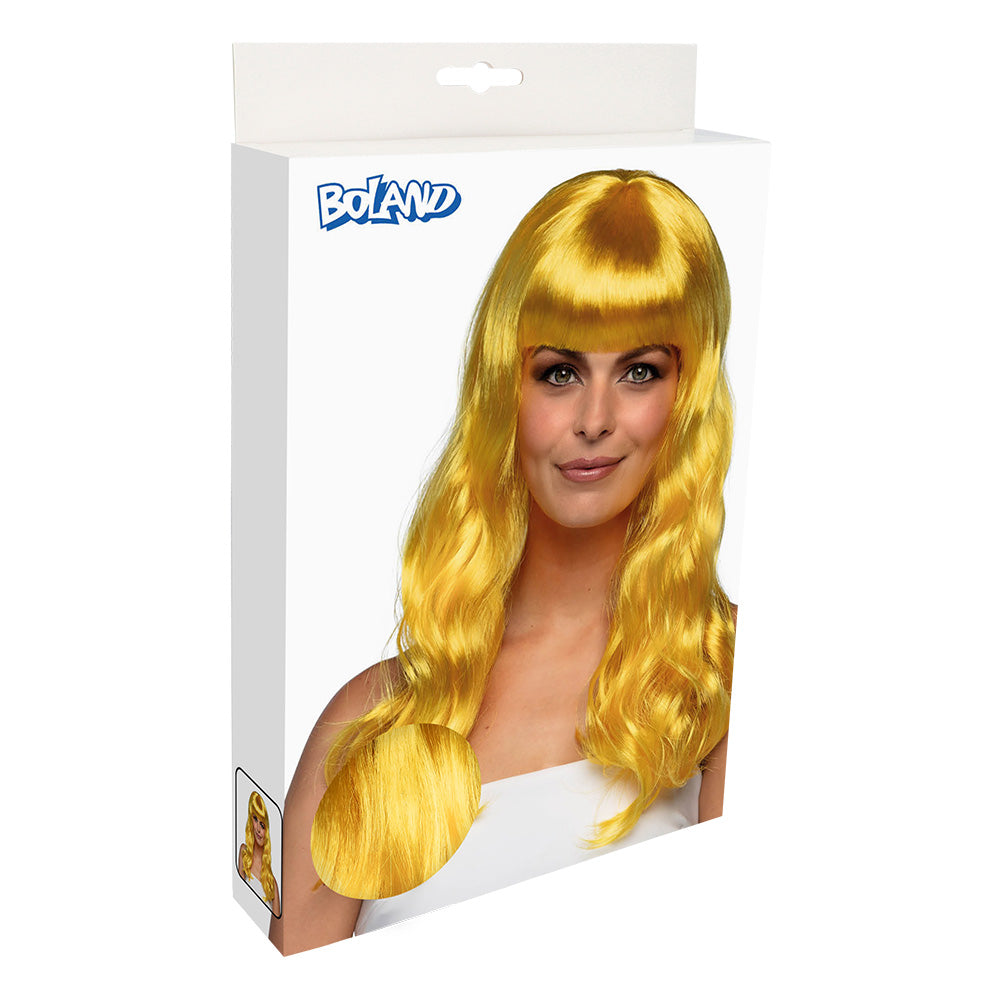 Perruque Blonde Longue Ondulée avec Frange - Déguisement
