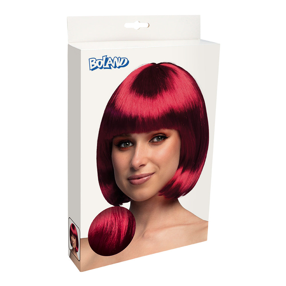 Perruque Bob Rouge Brillant Femme - Coupe Courte Tendance