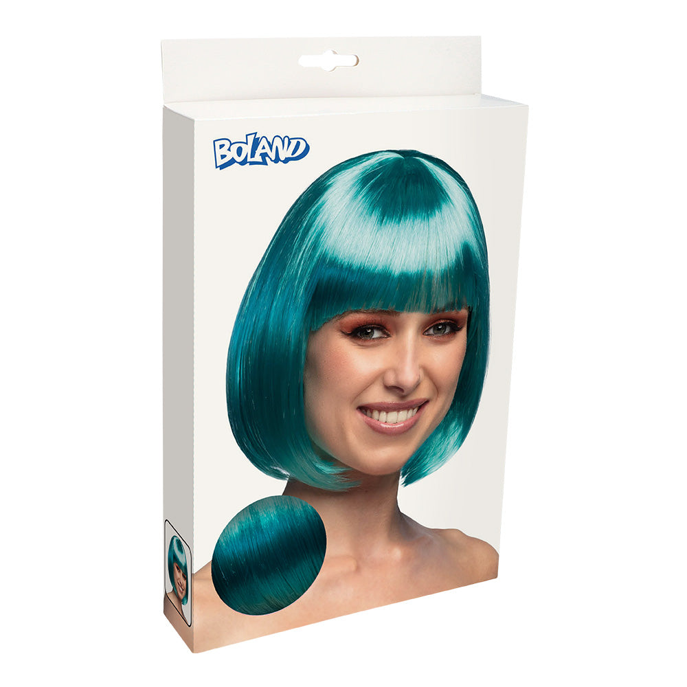 Perruque Carré Turquoise Brillant - Perruque Bob Femme