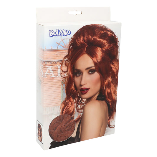 Perruque Rousse Ondulée avec Nœud - Coiffure Années 50 Rétro