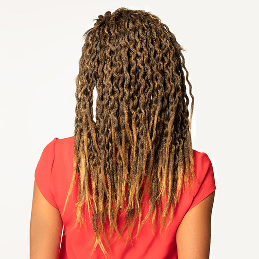 Perruque Dreadlocks Marron Doré avec Bandeau - Accessoire Hippie