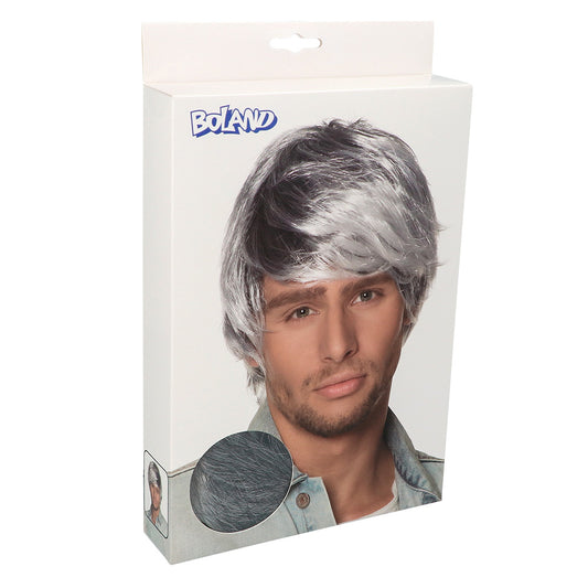 Perruque grise homme années 70 - Accessoire déguisement
