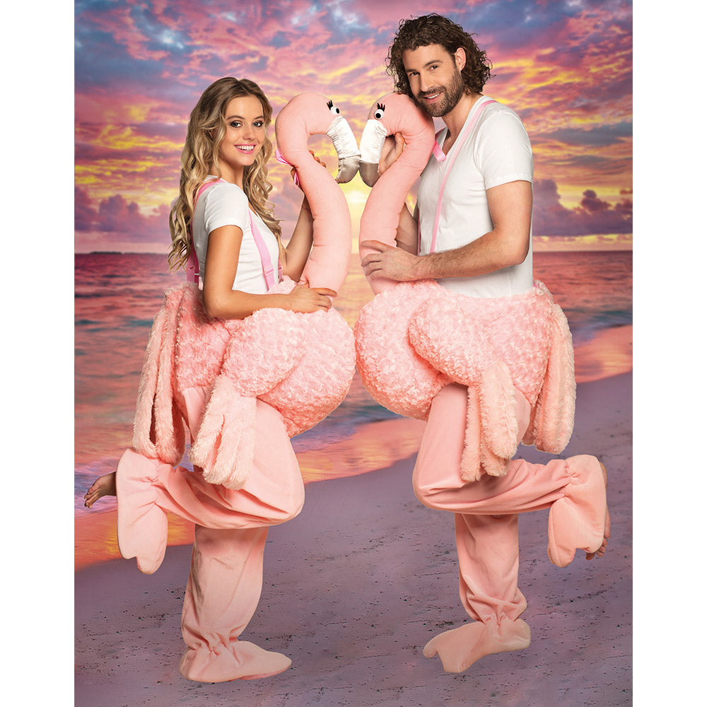 Déguisement Flamant Rose Géant Adulte - Costume Amusant Complet