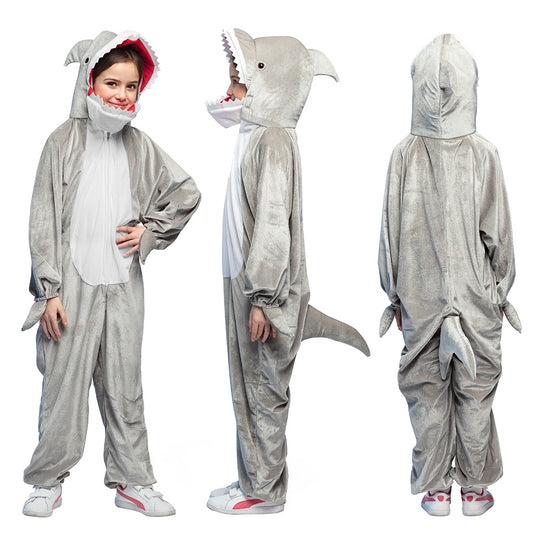 Déguisement Requin Enfant - Costume Animal Gris Complet