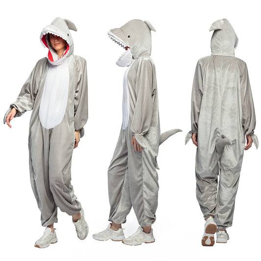 Déguisement Requin Gris et Blanc Adulte - Combinaison Intégrale