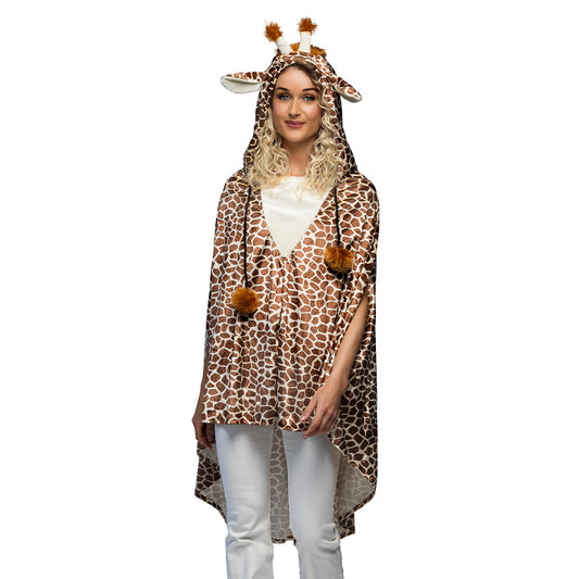Cape Girafe Adulte - Déguisement Avec Capuche et Accessoires