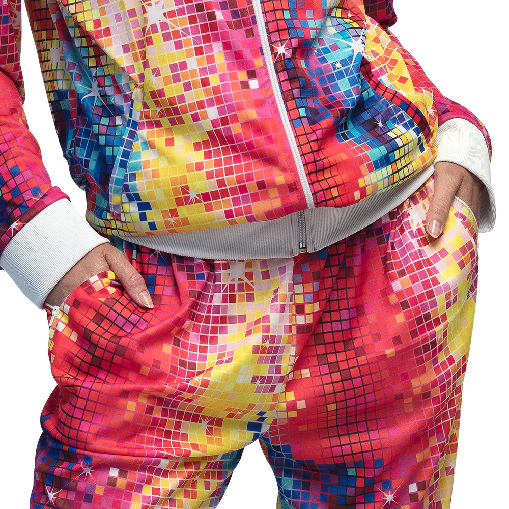 Survêtement Disco Pixelisé Multicolore - Déguisement Années 70