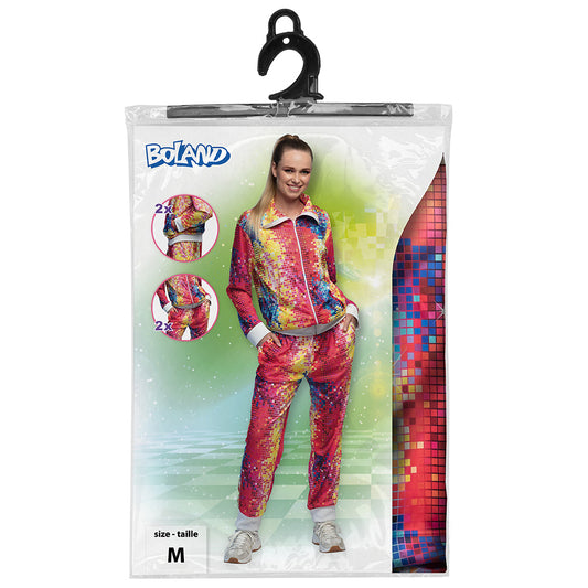 Combinaison Sequins Multicolore Disco | Déguisement Adulte M