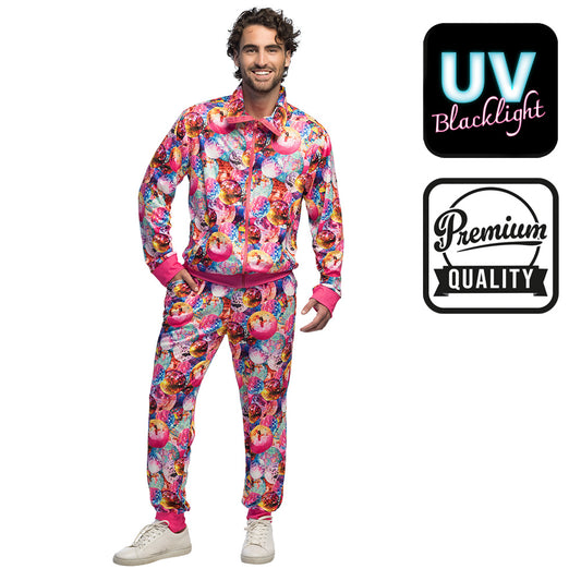 Survêtement Disco Boules à Facettes UV Blacklight Homme