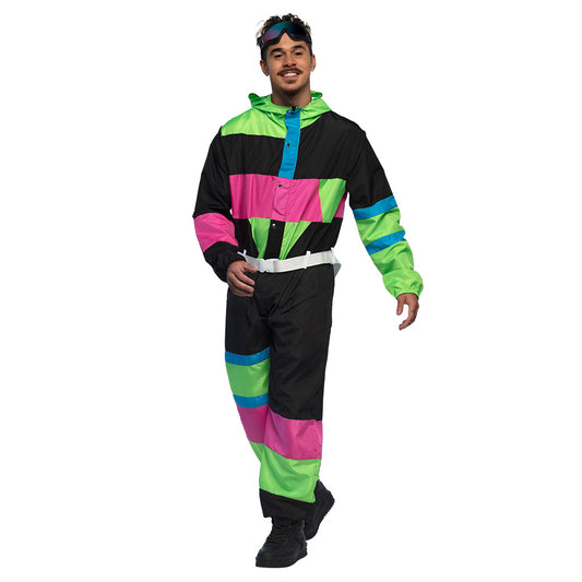 Combinaison Ski Années 80 Fluo Néon - Déguisement Adulte