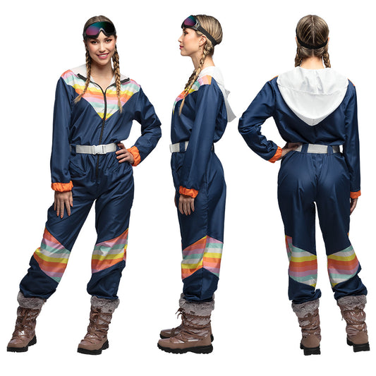 Combinaison Ski Années 80 Arc-en-ciel - Déguisement Adulte