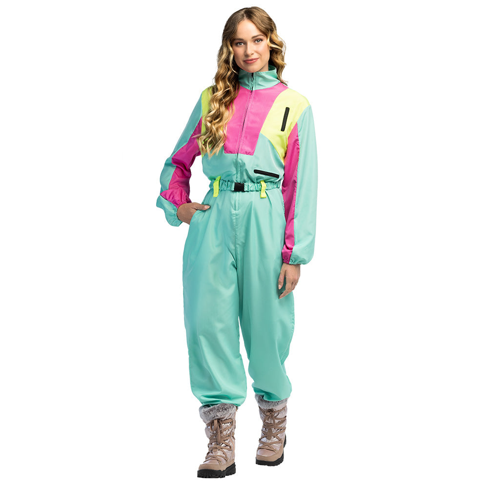 Combinaison années 80 flurescente UV Blacklight femme
