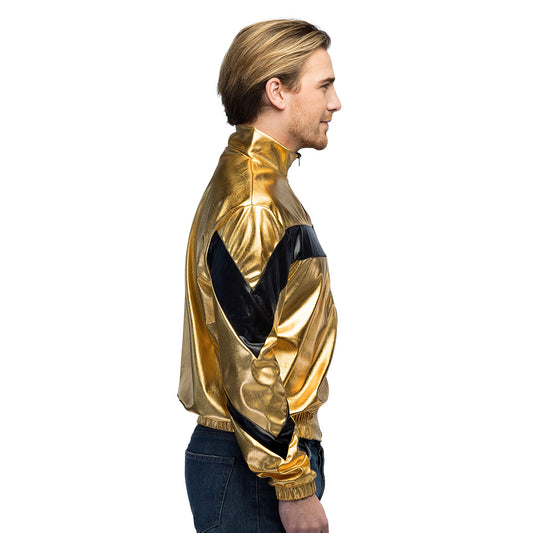 Veste de Survêtement Rétro Doré et Noir - Style Années 80