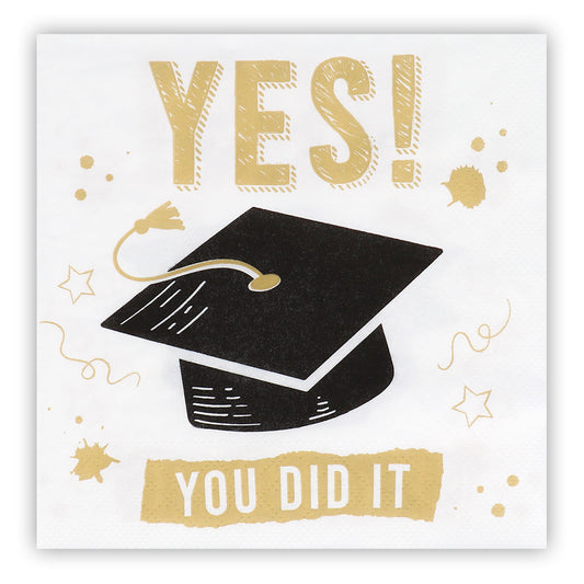 Bannière YES Graduation 16,5x16,5cm - Décoration Réussite