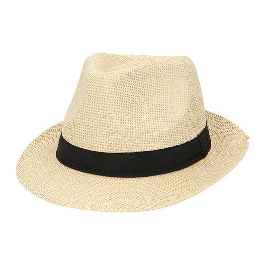 Chapeau Panama Homme Femme Noir - Style Borsalino Élégant