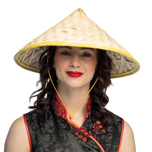 Chapeau Conique Asiatique 59cm - Accessoire Déguisement