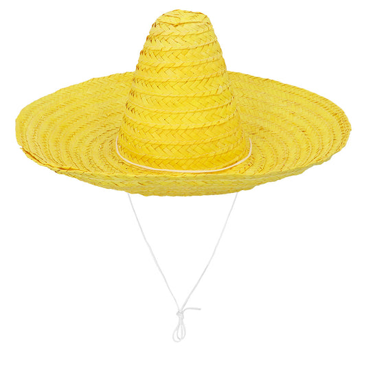 Sombrero Géant Jaune Paille - Chapeau Mexicain XXL