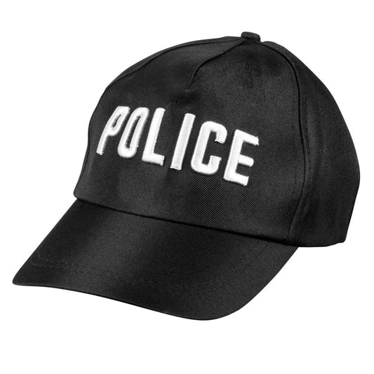 Casquette Police Noire - Accessoire Déguisement Adulte