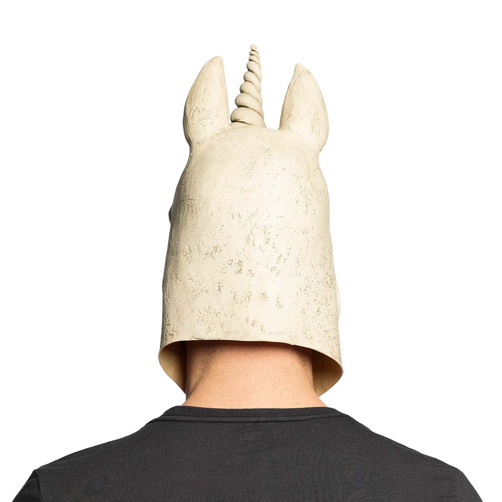 Masque Licorne Squelette Blanc - Déguisement Halloween Adulte