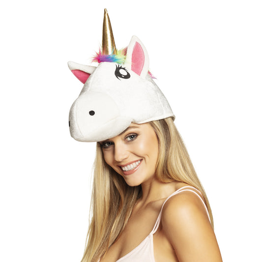 Chapeau Licorne Blanc Brillant - Déguisement Adulte Fantaisie