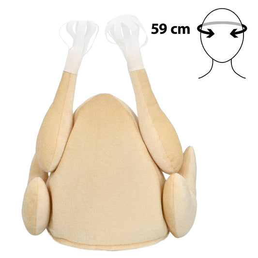 Chapeau de Poulet Géant Amusant - Déguisement Drôle 59cm