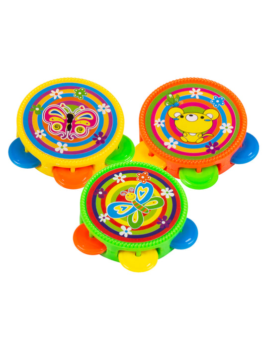 Accessoires piñata 3 tambours multicolores 4,5 cm