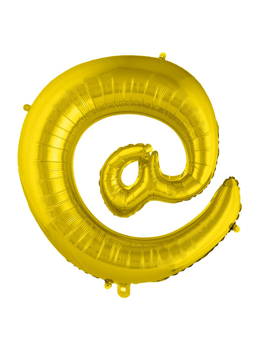 Ballon aluminium géant symbole @ doré 70 cm