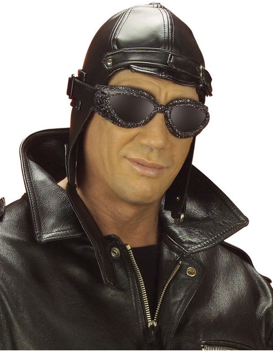 Bonnet aviateur noir adulte