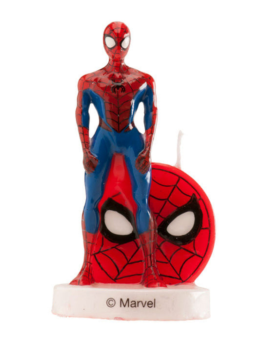 Bougie d'anniversaire Spiderman 3D 6 cm