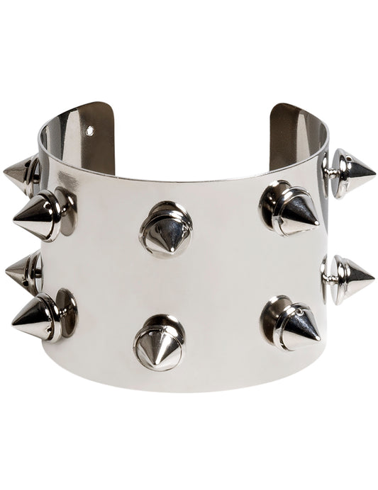 Bracelet en métal punk argenté adulte