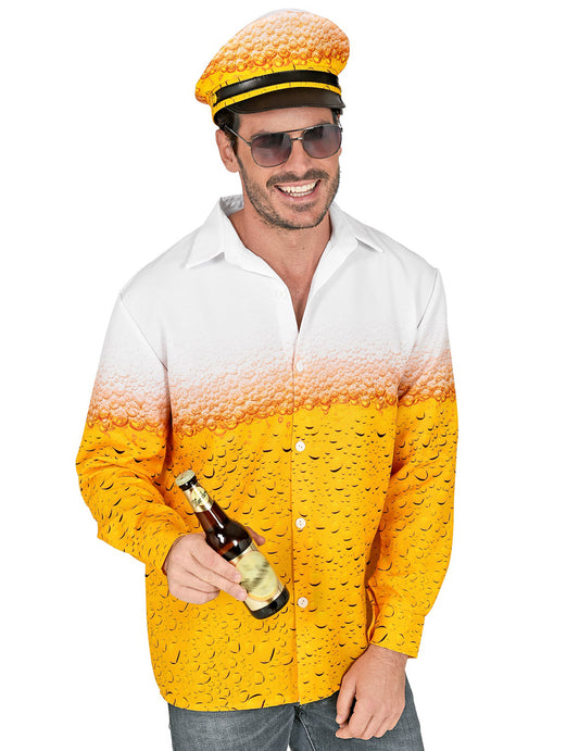Chemise et chapeau bière adulte