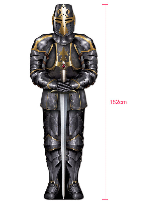 Décoration chevalier avec armure 182 cm