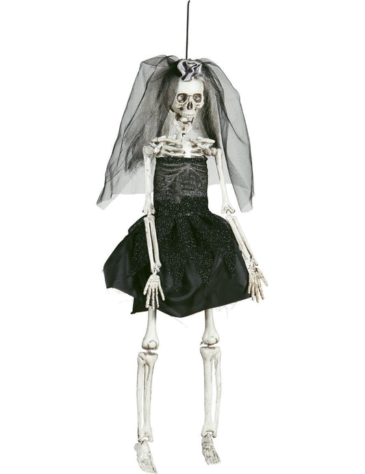Décoration mariée noire 42 cm Halloween