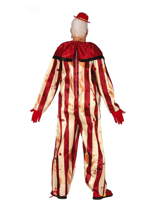 Déguisement clown terrifiant rouge et blanc homme
