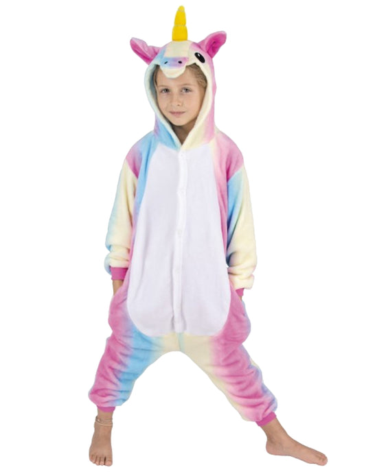 Déguisement combinaison licorne arc-en-ciel enfant