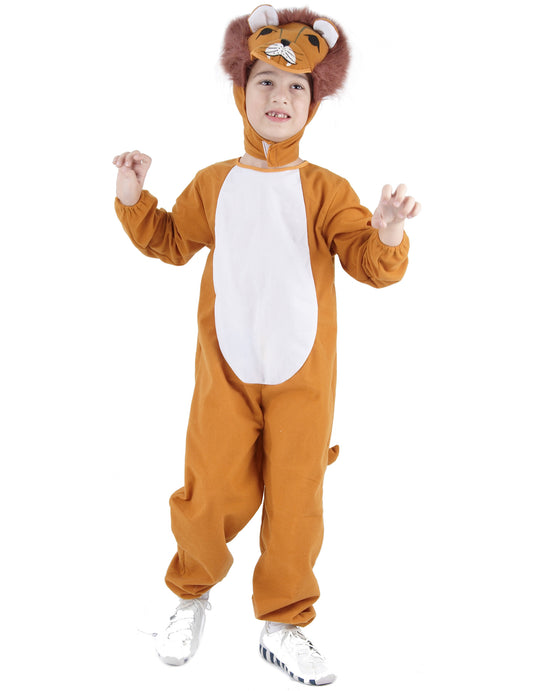 Déguisement lion marron et blanc enfant