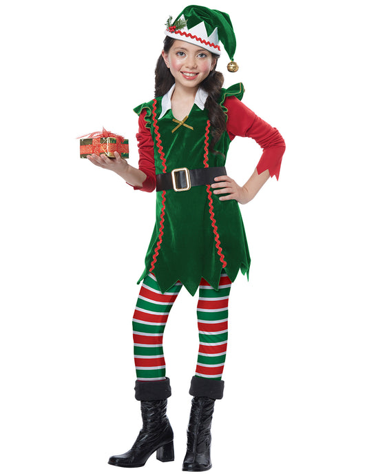 Déguisement elfe de Noël luxe fille