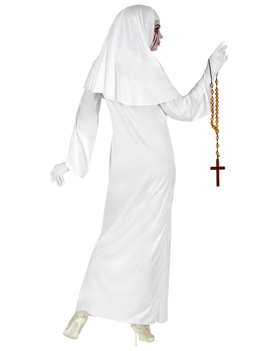 Déguisement fantôme de nonne blanche grande taille femme