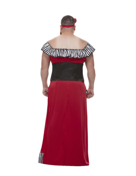 Déguisement femme à barbe rouge homme