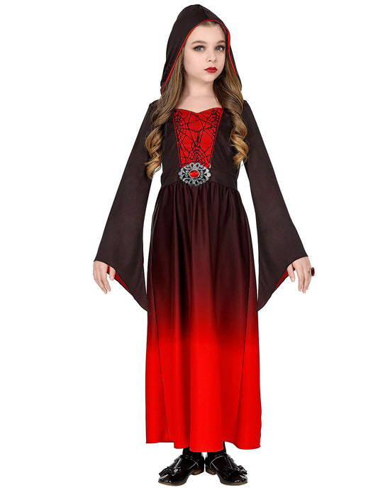 Déguisement gourou vampire rouge fille