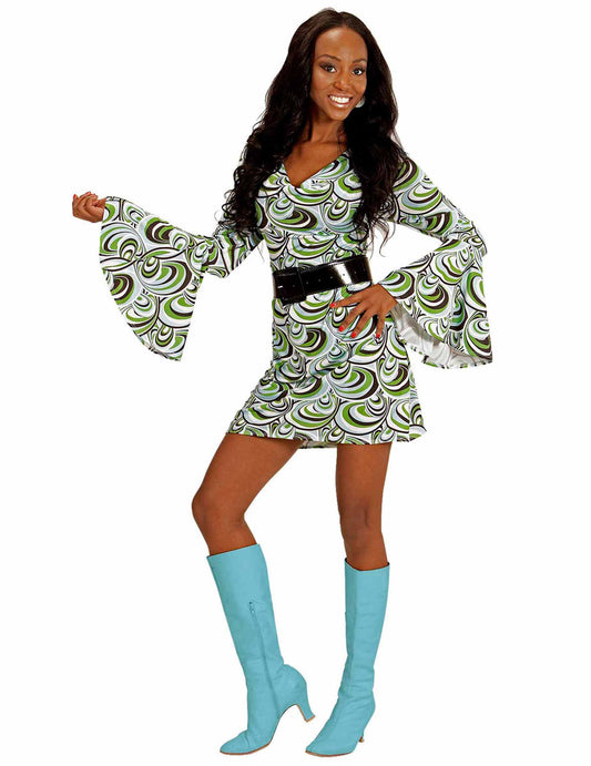 Déguisement groovy waves années 70 femme